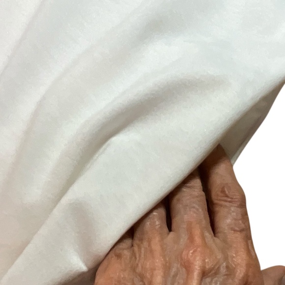 UNBRANDED French Terry Ivory Hoodie Drawstring Hood Split V Neck US Sz L - Picture 7 of 10